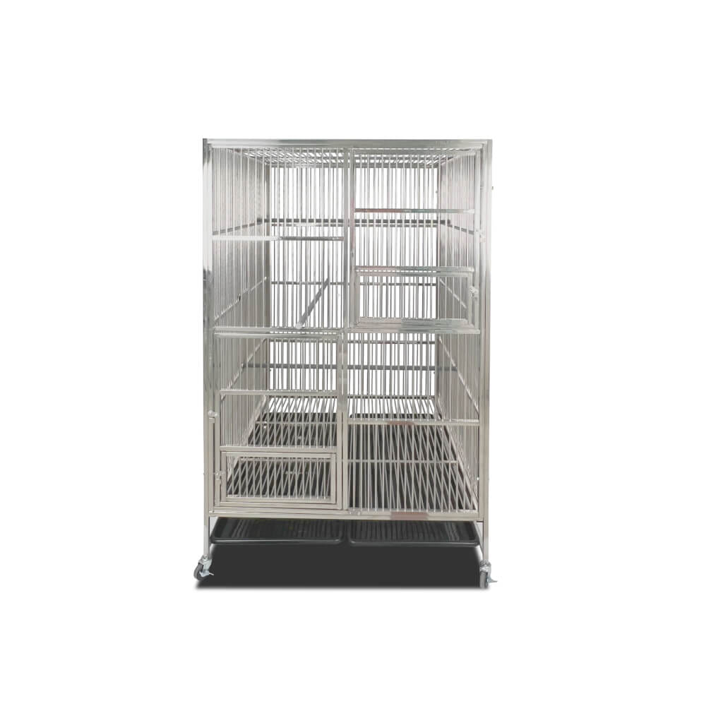 กรงนกสแตนเลส PAWRADISE SIZE L ขนาด : 94 X 94 X 157 CM.